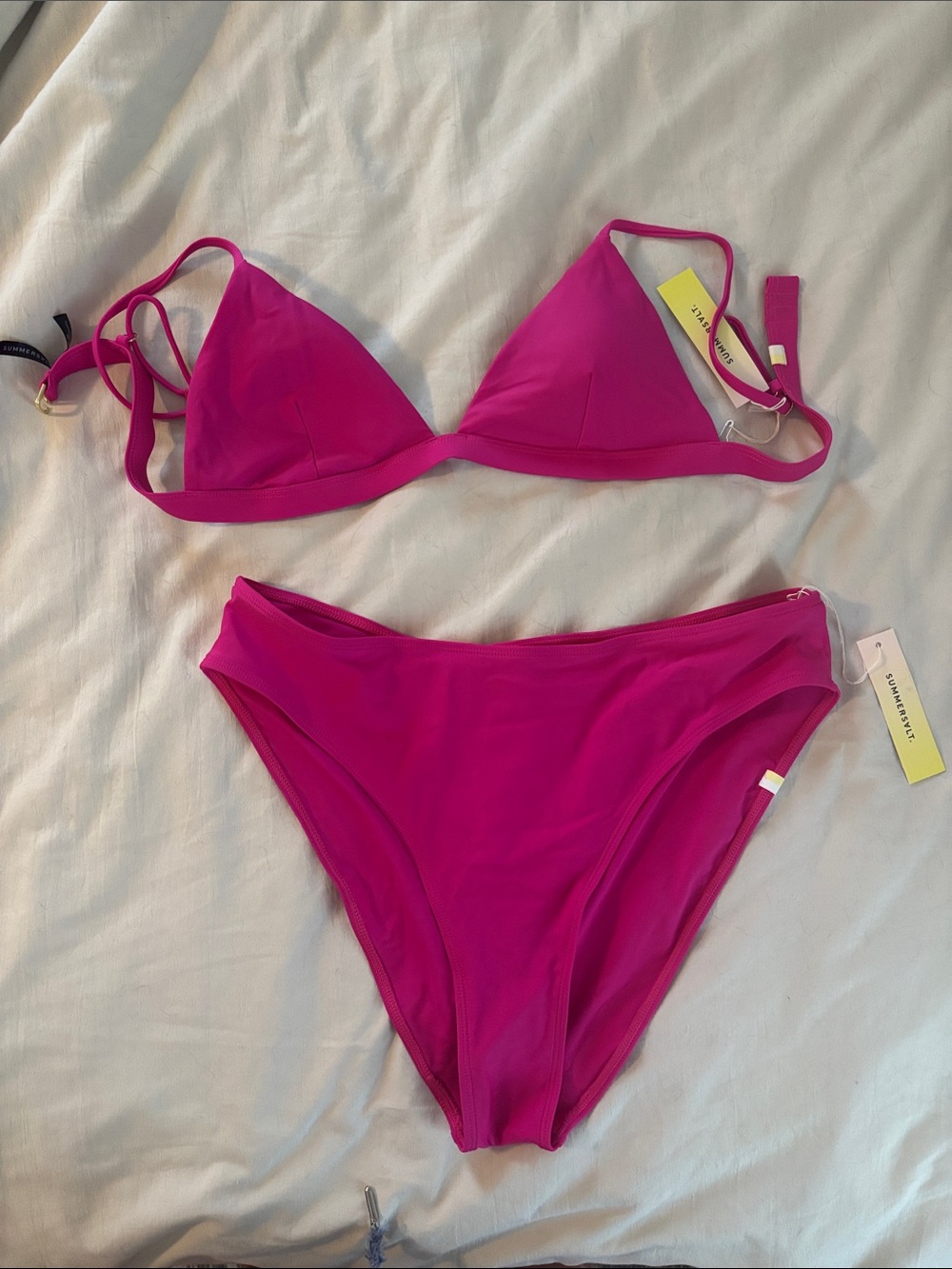 summersalt Bold Fuchsia Triangle Bikini